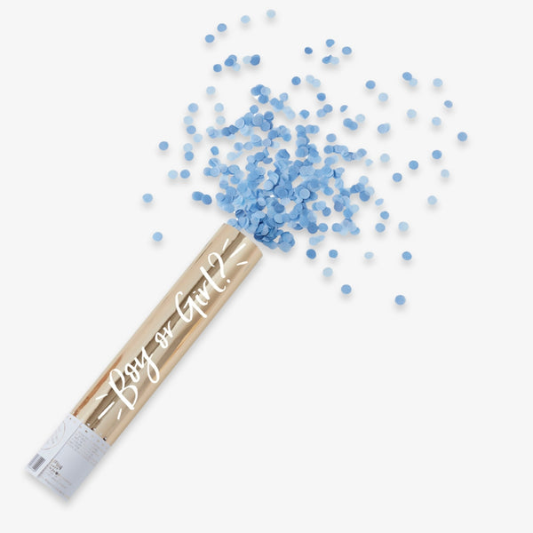 Canon Ă confettis bleus