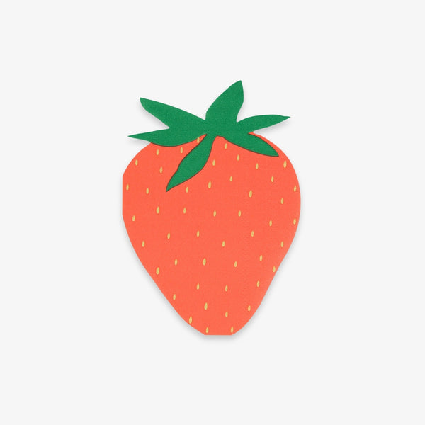 Serviette en papier fraise