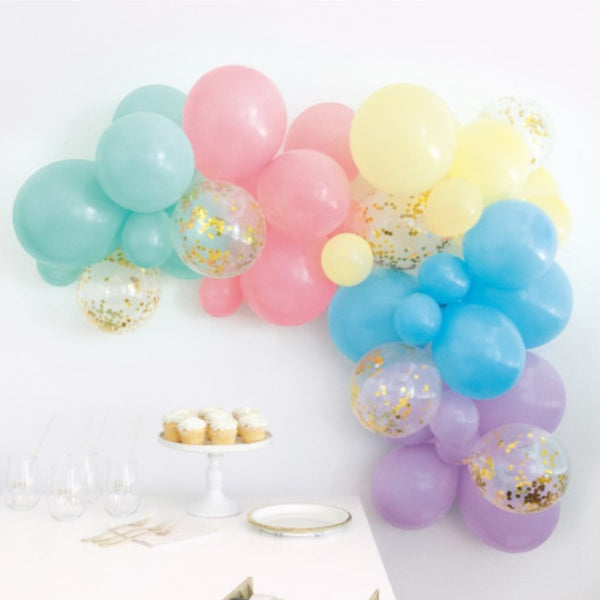 Arche de ballon pastel or