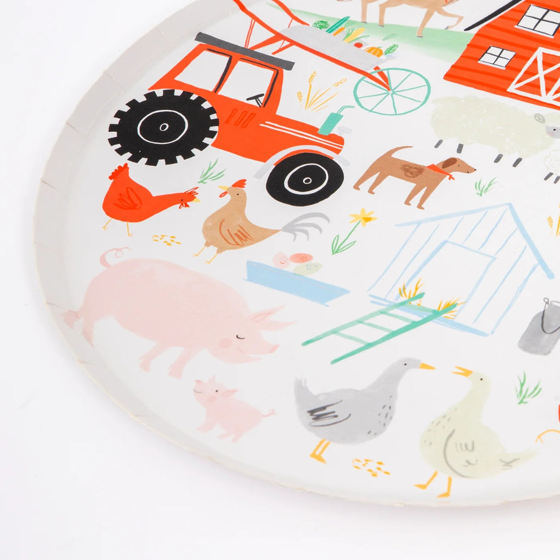 Assiette carton animaux de la ferme