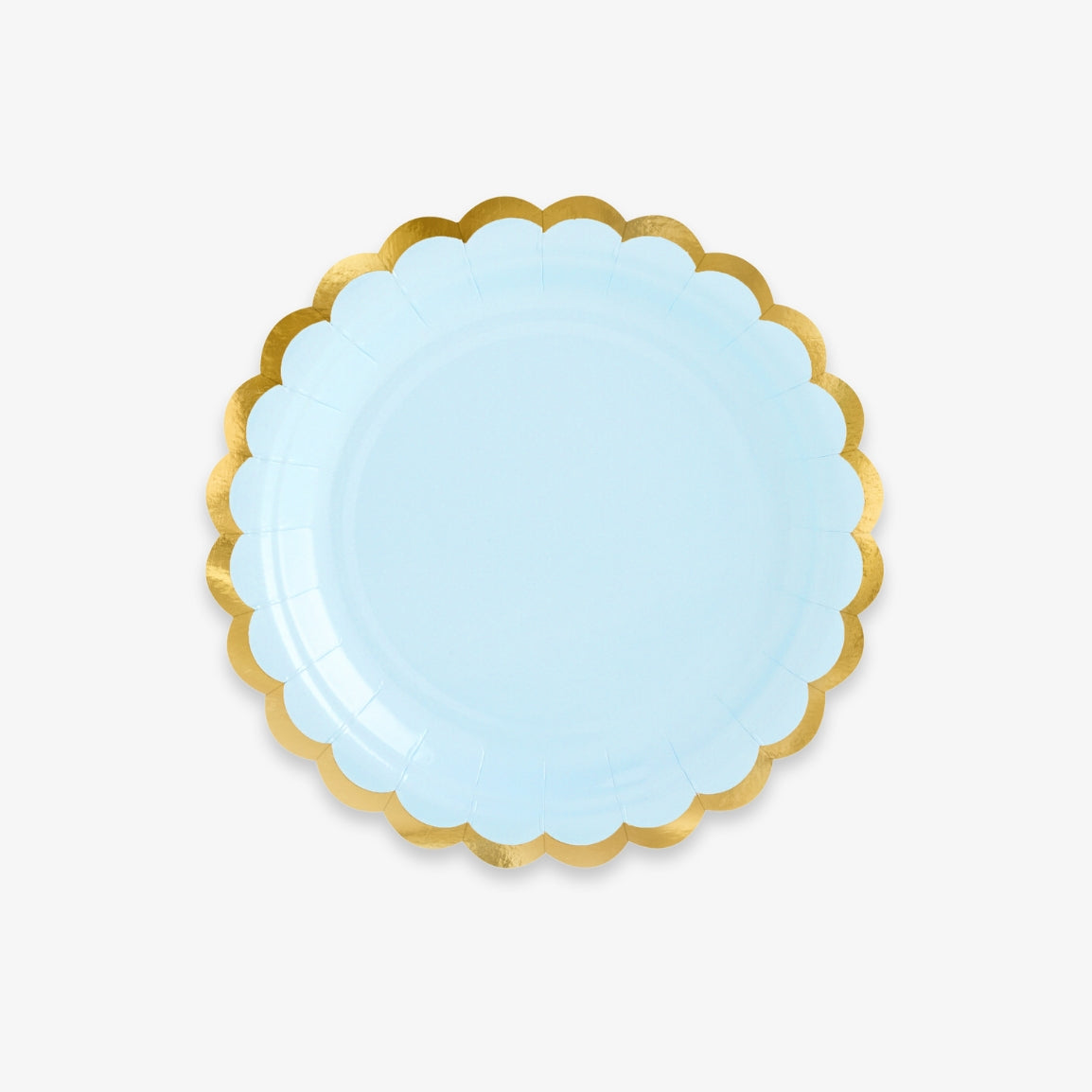 Assiette carton bleu pastel