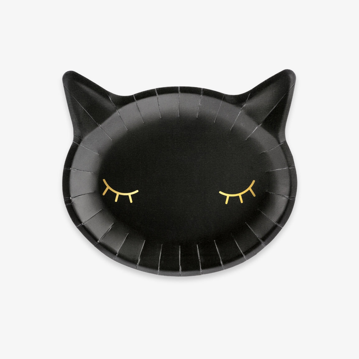 Assiette carton noire chat