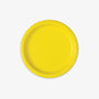 Assiette carton jaune