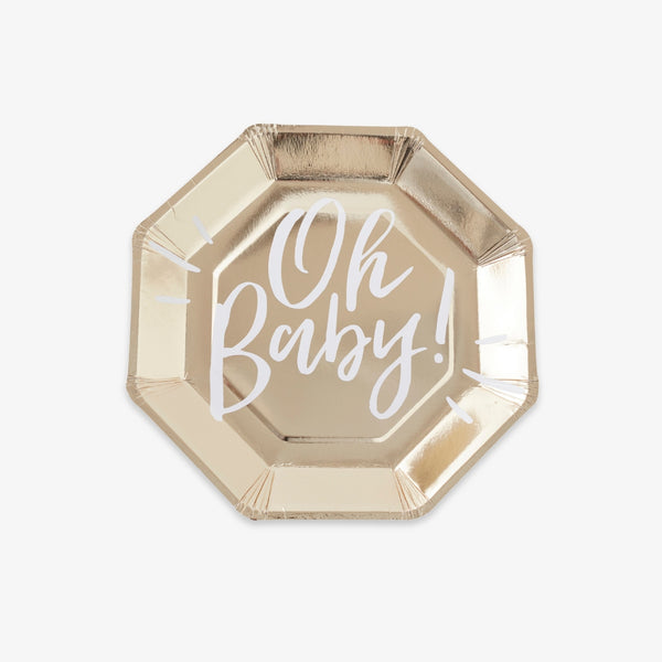 Assiette carton Oh Baby or