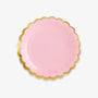 Assiette carton rose pastel