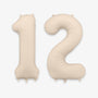 Ballon helium chiffre 86cm beige