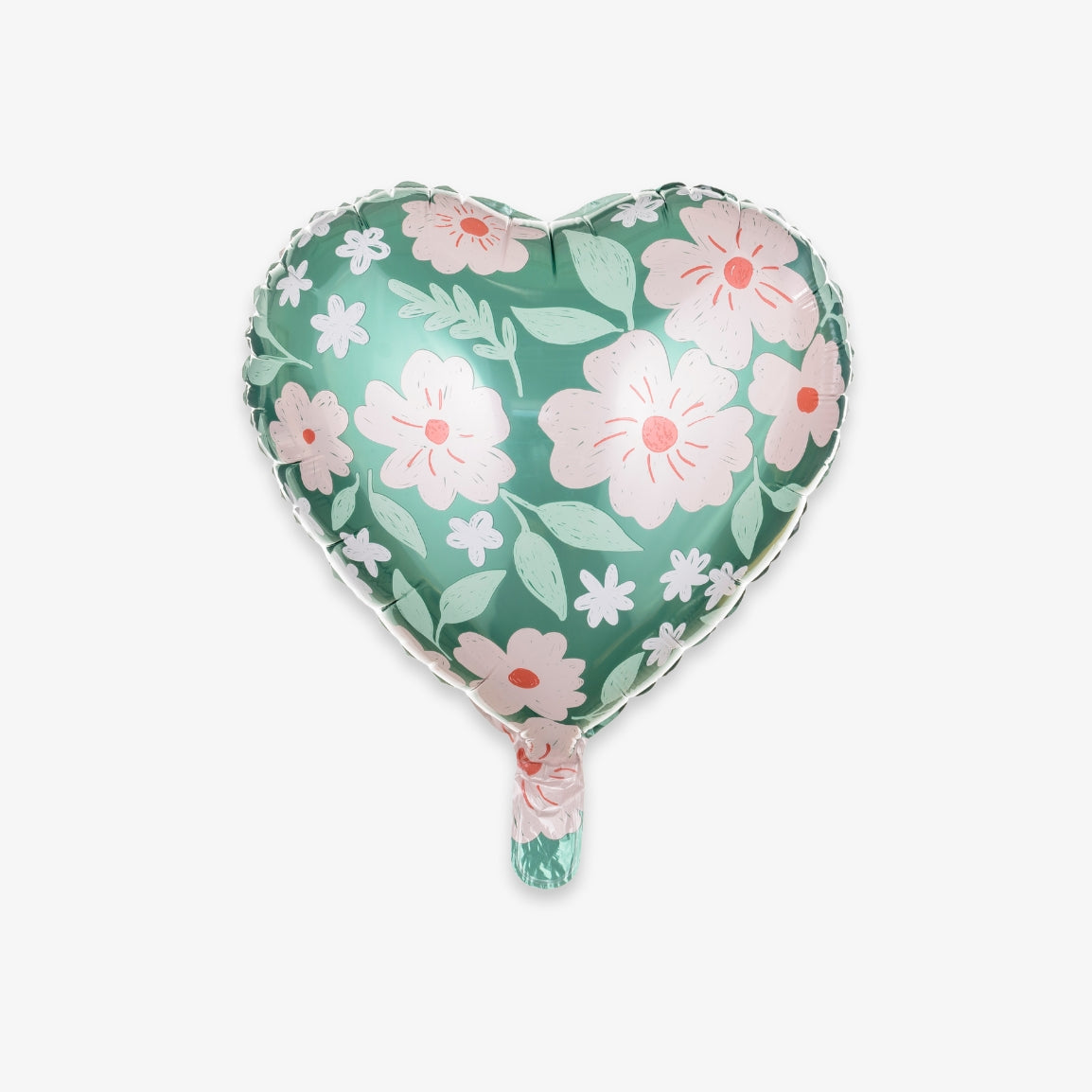 Ballon helium coeur fleuri