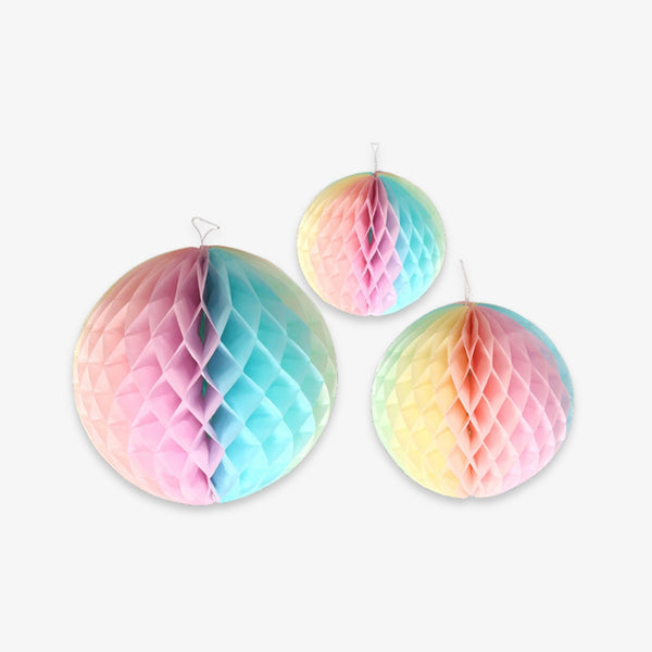 Boules alvéolées pastel