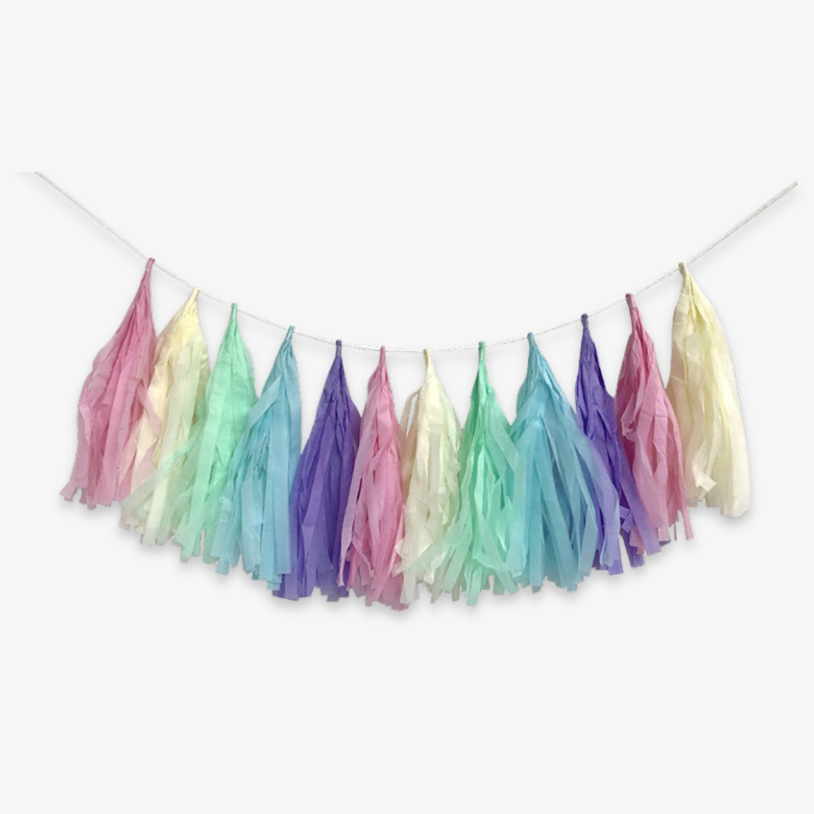 Guirlande anniversaire tassel pastel