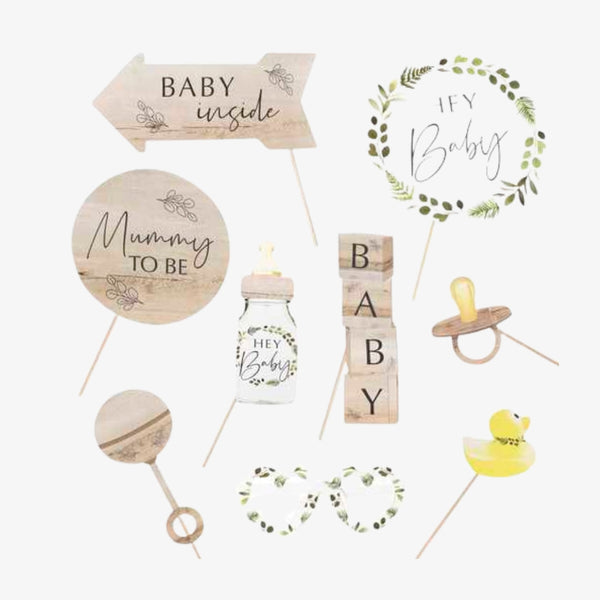 Accessoires photobooth baby shower bois