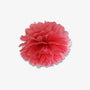 Pompon de soie rouge