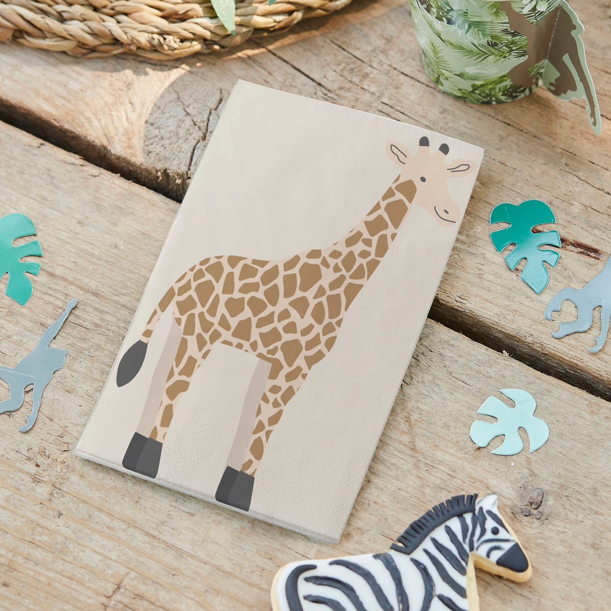 Serviette en papier girafe