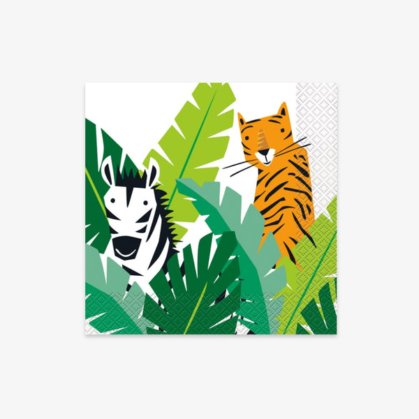 Serviette en papier jungle